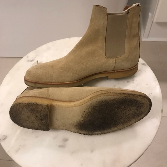 Common Projects Calf Suede Chelsea Boot, Tan main image 4